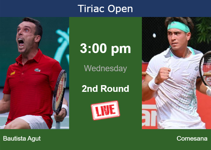 Wednesday Live Streaming Roberto Bautista Agut vs Francisco Comesana
