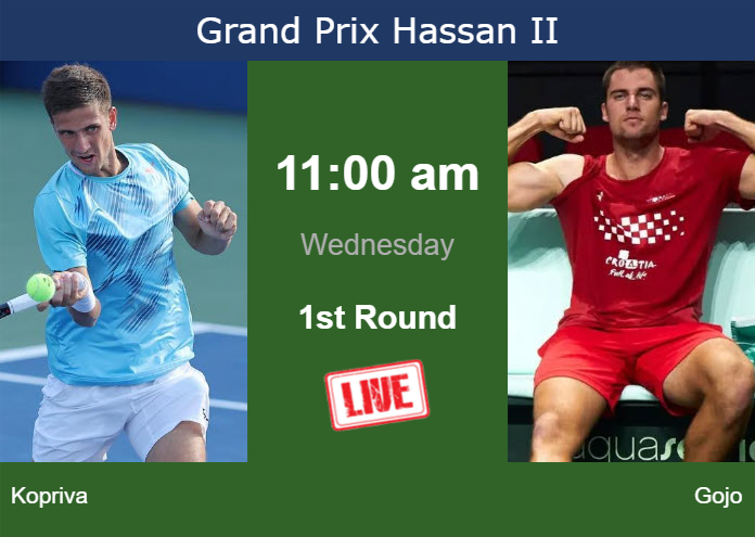 Wednesday Live Streaming Vit Kopriva vs Borna Gojo