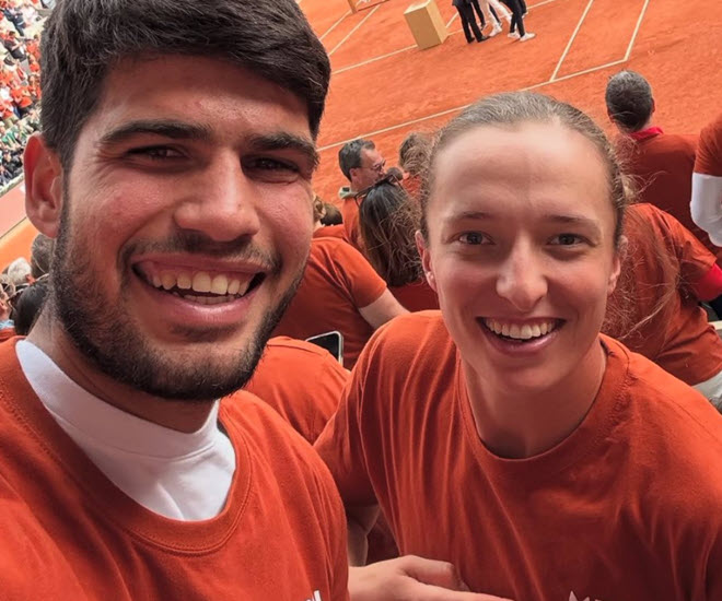 Alcaraz And Iga Swiatek At Nadal's Farewell
