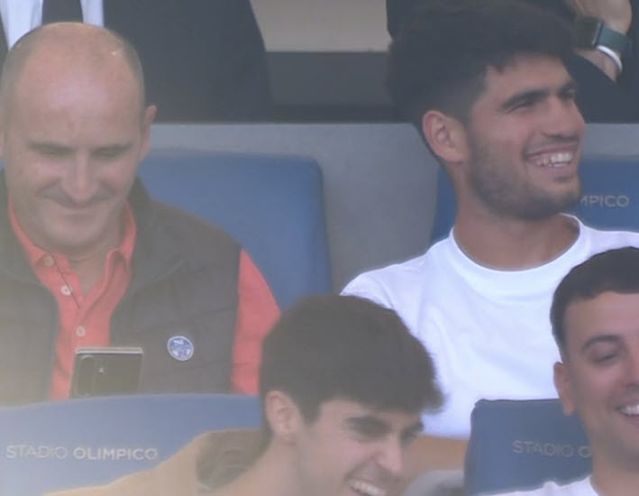 Carlos Alcaraz Caught Watching Lazio Carlos Alcaraz Caught Watching Lazio