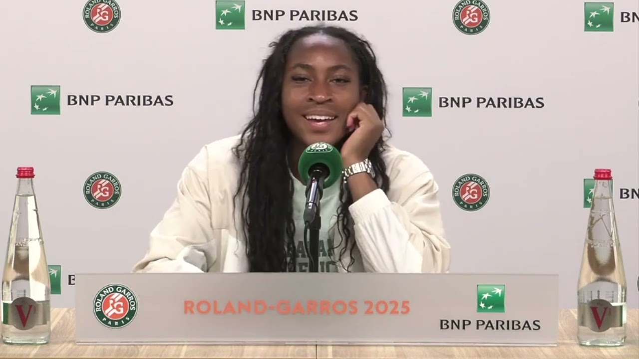 Coco Gauff laughs off racket mishap after first-round win at French Open