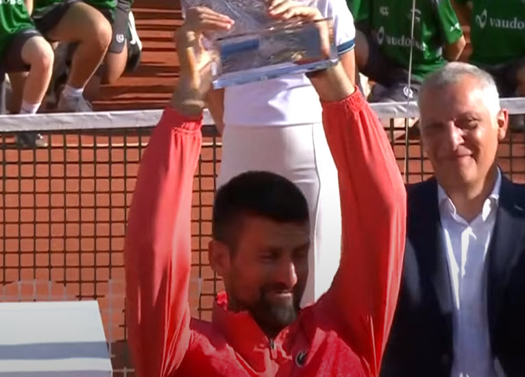 Novak Djokovic wins his 100 title at the Gonet Geneva Open. HIGHLIGHTS, INTERVIEW – GENEVA RESULTS Djokovic No 100