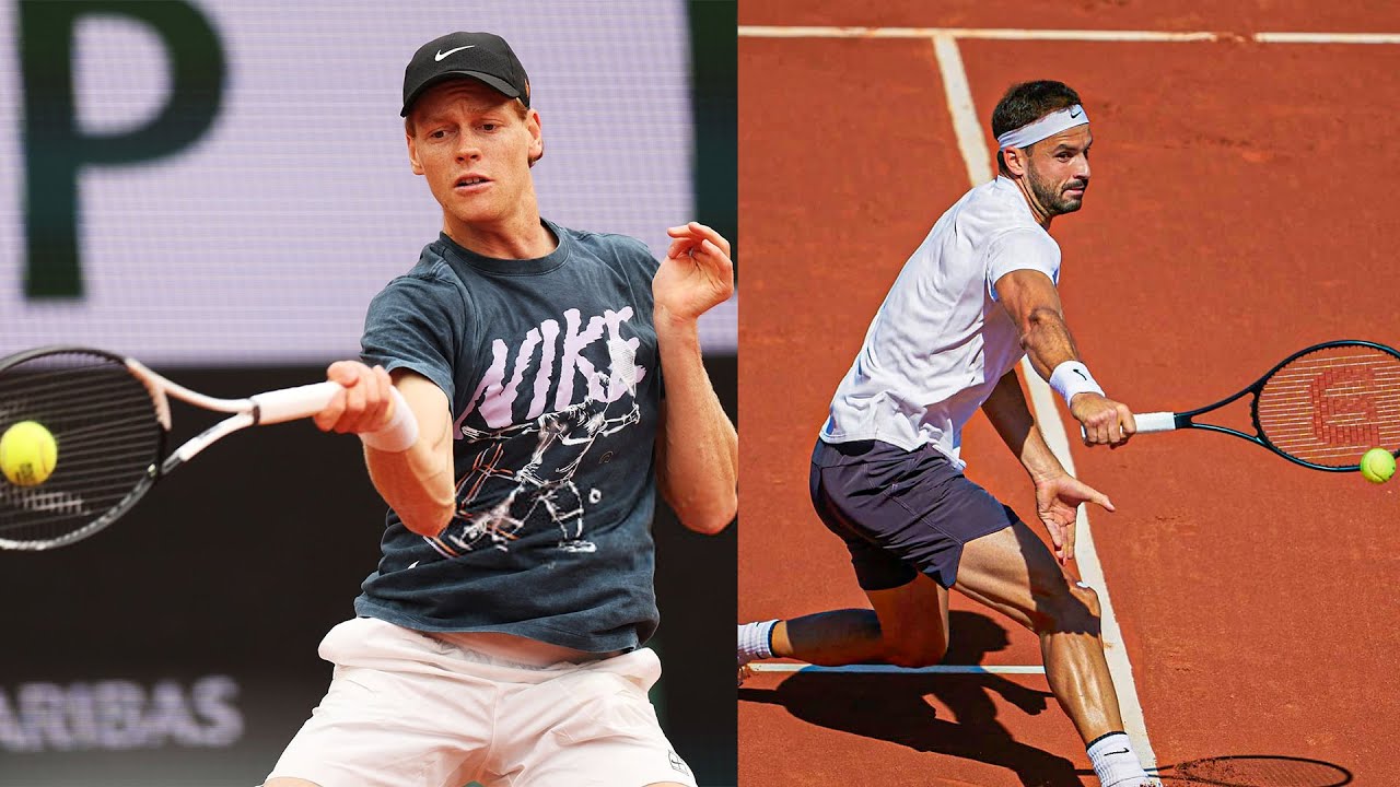 Jannik Sinner and Grigor Dimitrov push each other in intense Roland-Garros practice match