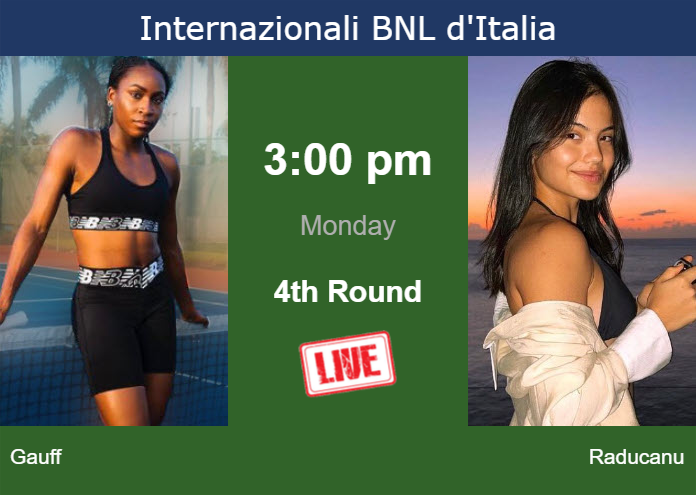 Monday Live Streaming Cori Gauff vs Emma Raducanu
