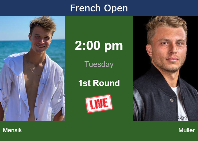 Monday Live Streaming Jakub Mensik Vs Alexandre Muller Monday Live Streaming Jakub Mensik vs Alexandre Muller