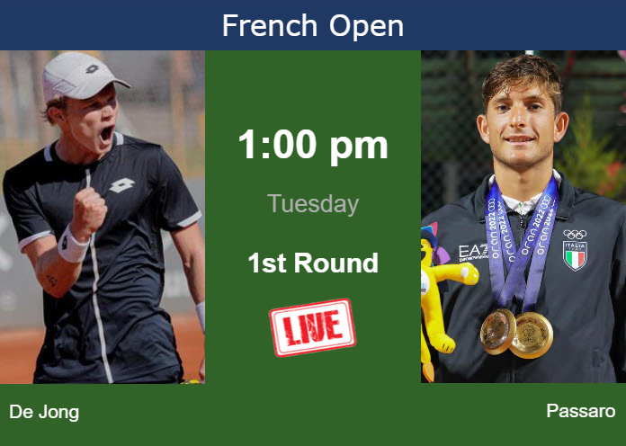 Monday Live Streaming Jesper De Jong vs Francesco Passaro