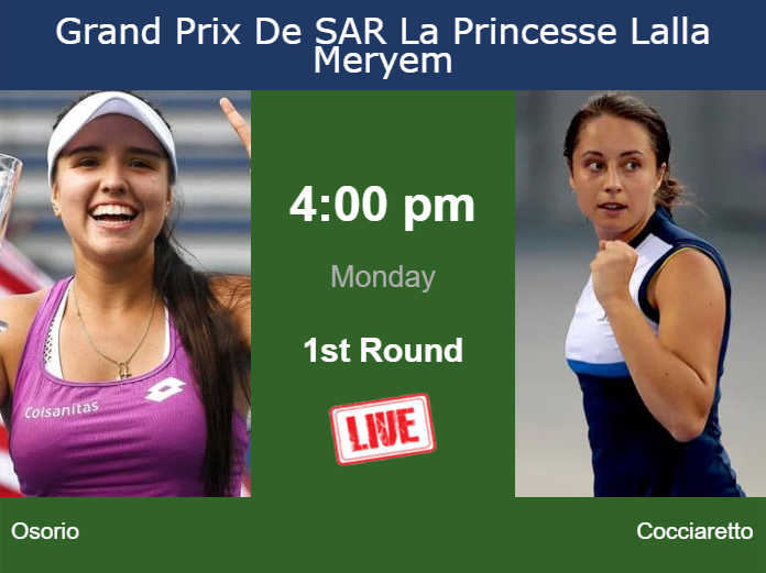 Monday Live Streaming Maria Camila Osorio Serrano vs Elisabetta Cocciaretto