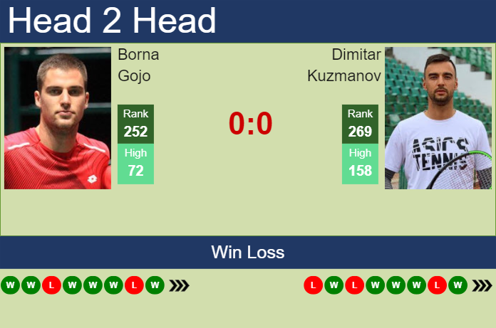 H2H, prediction of Borna Gojo vs Dimitar Kuzmanov in Hamburg with odds, preview, pick | 18th May 2025