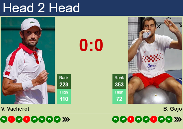 H2H, prediction of Valentin Vacherot vs Borna Gojo in Aix En Provence Challenger with odds, preview, pick | 2nd May 2025