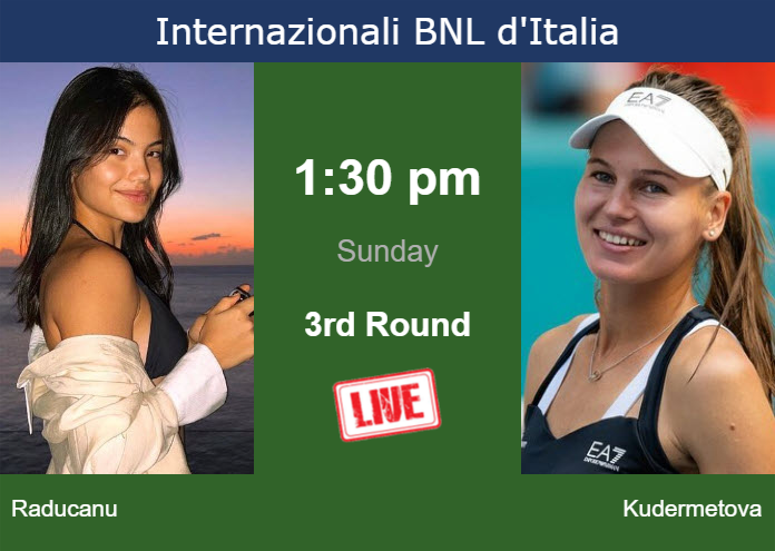 Saturday Live Streaming Emma Raducanu vs Veronika Kudermetova