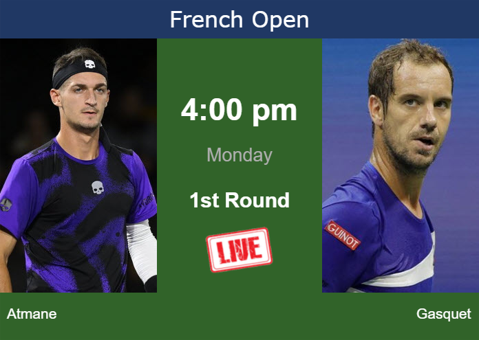 Sunday Live Streaming Terence Atmane vs Richard Gasquet