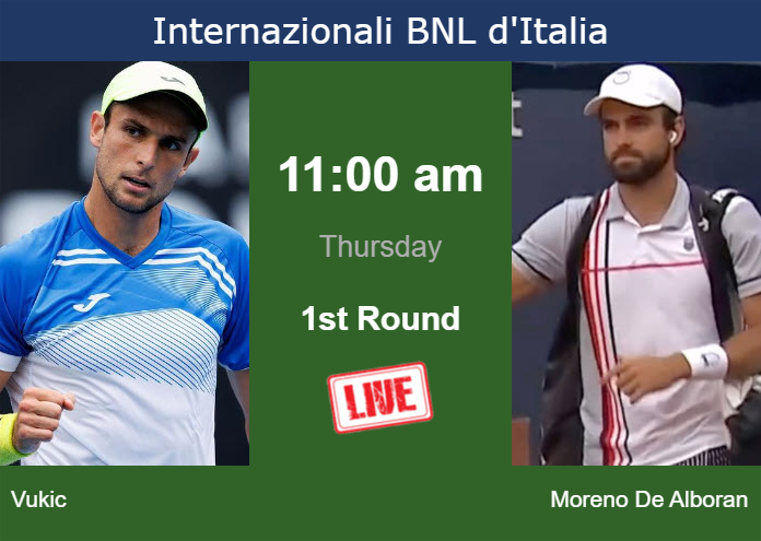 Thursday Live Streaming Aleksandar Vukic vs Nicolas Moreno De Alboran