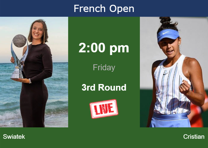 Thursday Live Streaming Iga Swiatek Vs Jaqueline Cristian Thursday Live Streaming Iga Swiatek vs Jaqueline Cristian