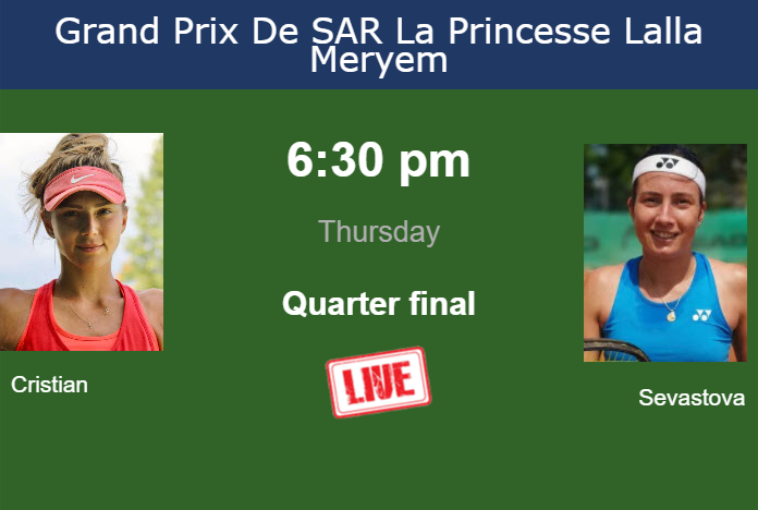 Thursday Live Streaming Jaqueline Cristian vs Anastasija Sevastova