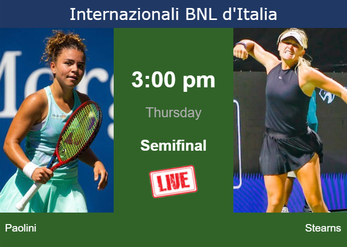 Thursday Live Streaming Jasmine Paolini vs Peyton Stearns