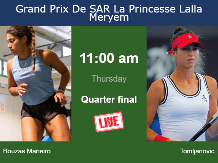 Thursday Live Streaming Jessica Bouzas Maneiro vs Ajla Tomljanovic