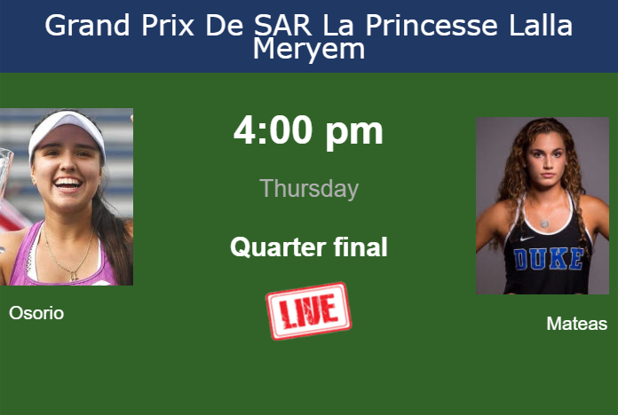 Thursday Live Streaming Maria Camila Osorio Serrano vs Maria Mateas