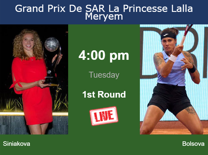 Tuesday Live Streaming Katerina Siniakova vs Aliona Bolsova