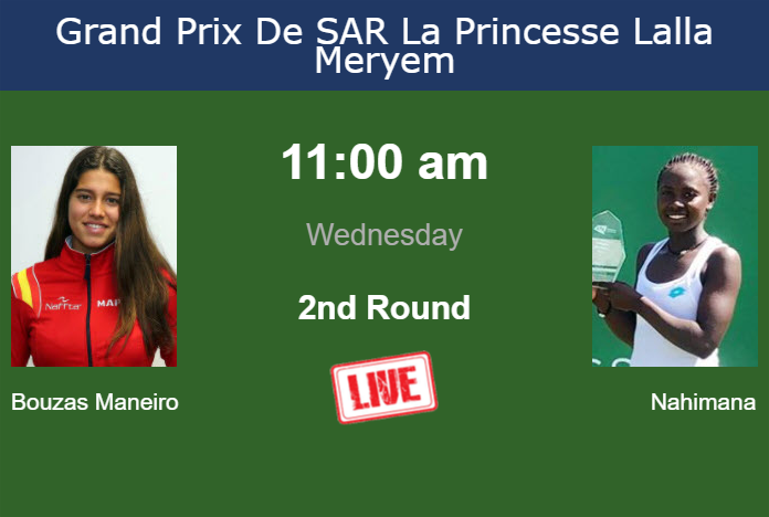 Wednesday Live Streaming Jessica Bouzas Maneiro vs Sada Nahimana