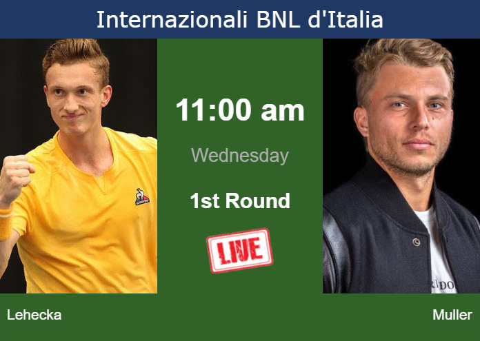 Wednesday Live Streaming Jiri Lehecka Vs Alexandre Muller Wednesday Live Streaming Jiri Lehecka vs Alexandre Muller