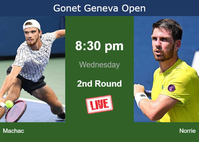 How to watch Machac vs. Norrie on live streaming in Geneva on Wednesday Wednesday Live Streaming Tomas Machac vs Cameron Norrie