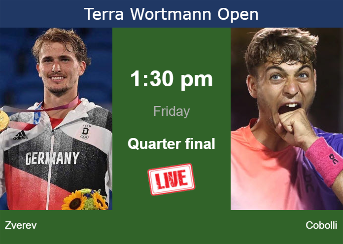 Friday Live Streaming Alexander Zverev vs Flavio Cobolli
