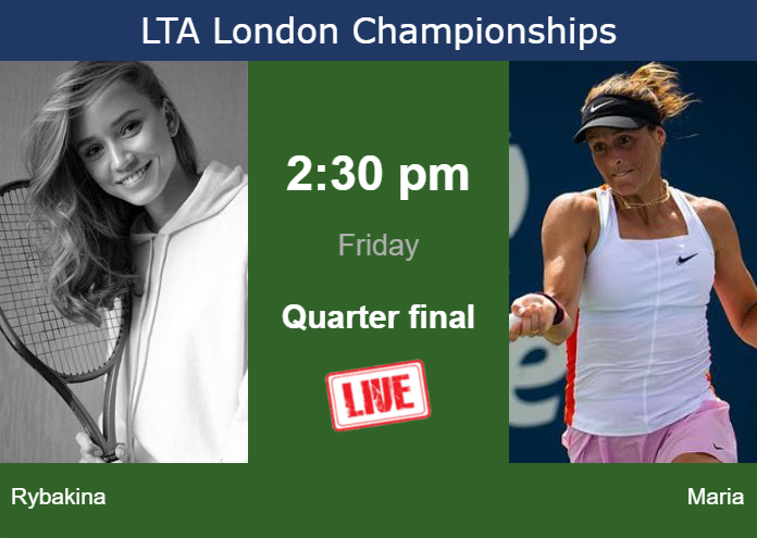Friday Live Streaming Elena Rybakina vs Tatjana Maria