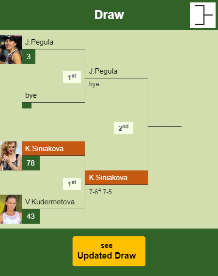 Katerina Siniakova Draw info