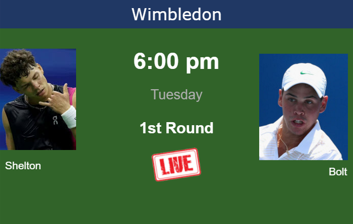 Monday Live Streaming Ben Shelton vs Alex Bolt