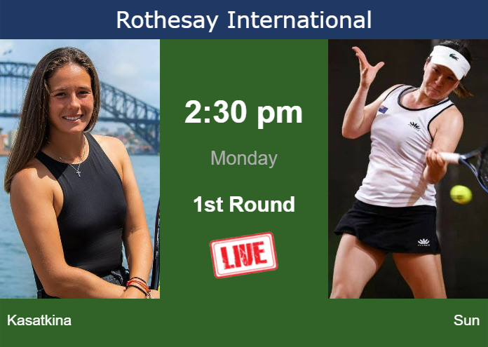 Monday Live Streaming Daria Kasatkina vs Lulu Sun