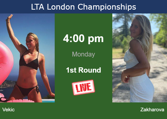 Monday Live Streaming Donna Vekic vs Anastasia Zakharova