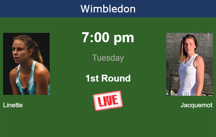 How to watch Linette vs. Jacquemot on live streaming in Wimbledon on Tuesday