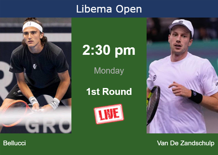 How to watch Bellucci vs. Van De Zandschulp on live streaming in ‘s on Monday