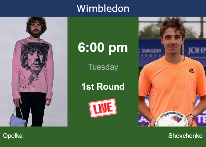 Monday Live Streaming Reilly Opelka vs Alexander Shevchenko