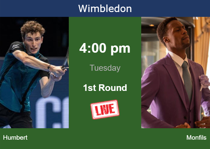 Monday Live Streaming Ugo Humbert vs Gael Monfils