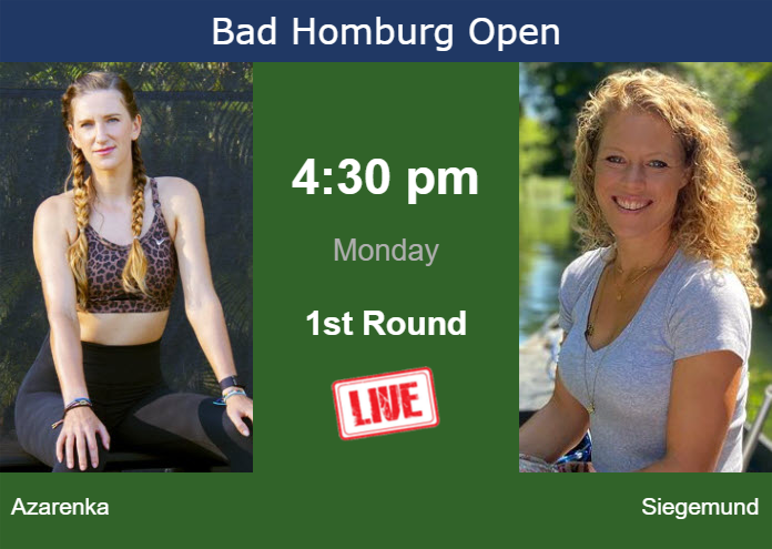 Monday Live Streaming Victoria Azarenka vs Laura Siegemund