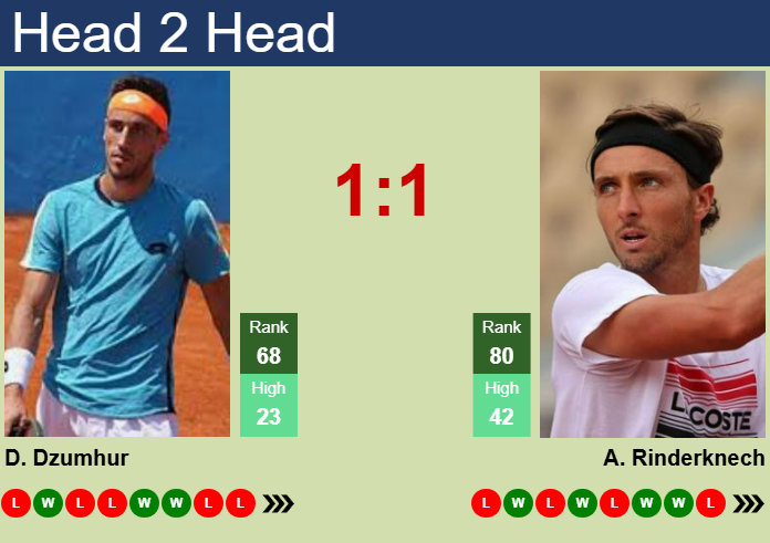 H2H, prediction of Damir Dzumhur vs Arthur Rinderknech in Mallorca with odds, preview, pick | 23rd June 2025