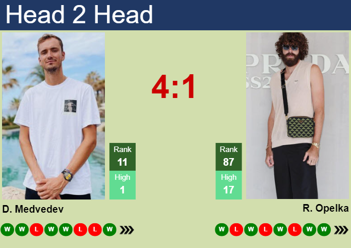 H2H, prediction of Daniil Medvedev vs Reilly Opelka in Hertogenbosch with odds, preview, pick | 13th June 2025