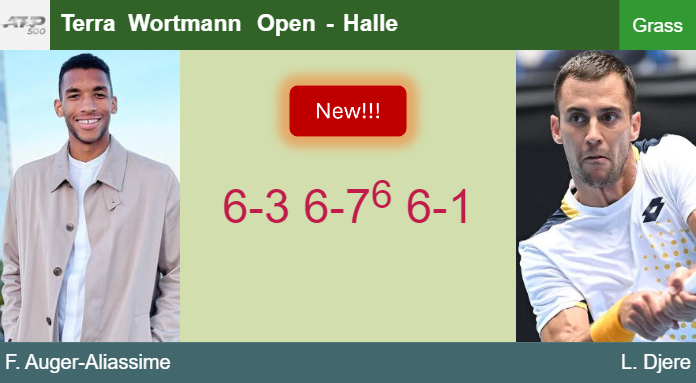 LIVE UPDATES. Felix Auger-Aliassime gets by Djere in the 1st round at the Terra Wortmann Open – HALLE RESULTS