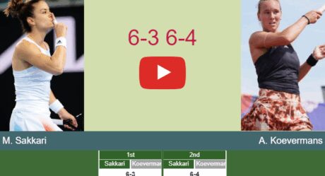 Maria Sakkari ousts Koevermans in the 1st round – ‘S RESULTS. HIGHLIGHTS