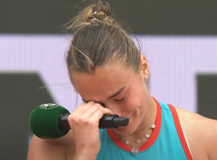 Sabalenka In Tears Sabalenka In Tears