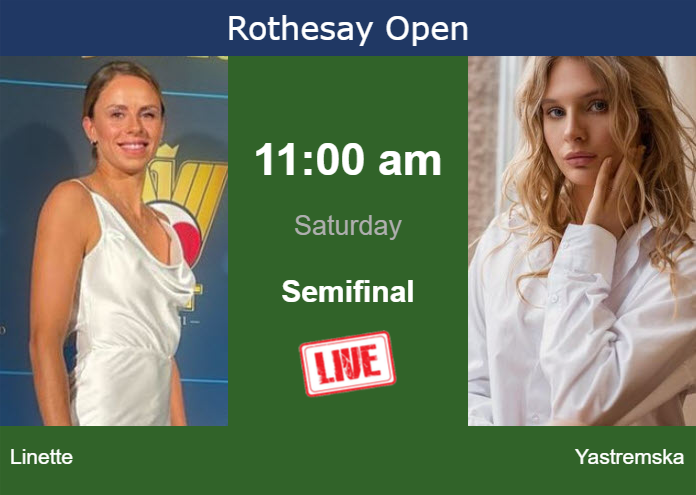 Saturday Live Streaming Magda Linette vs Dayana Yastremska