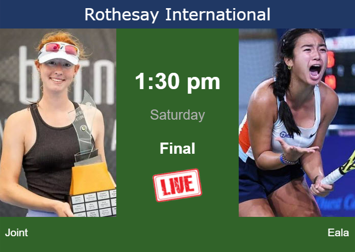 How to watch Joint vs. Eala on live streaming in Eastbourne on Saturday How to watch Joint vs. Eala on live streaming in Eastbourne on Saturday