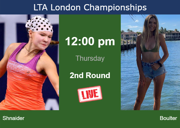 Thursday Live Streaming Diana Shnaider vs Katie Boulter