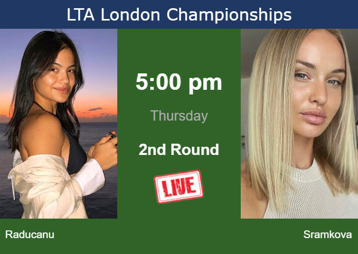 Thursday Live Streaming Emma Raducanu vs Rebecca Sramkova