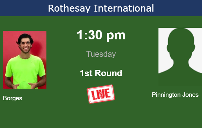 How to watch Borges vs. Pinnington Jones on live streaming in Eastbourne on Tuesday Tuesday Live Streaming Nuno Borges vs Jack Pinnington Jones
