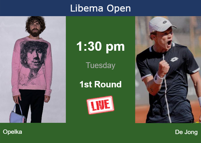 Tuesday Live Streaming Reilly Opelka vs Jesper De Jong