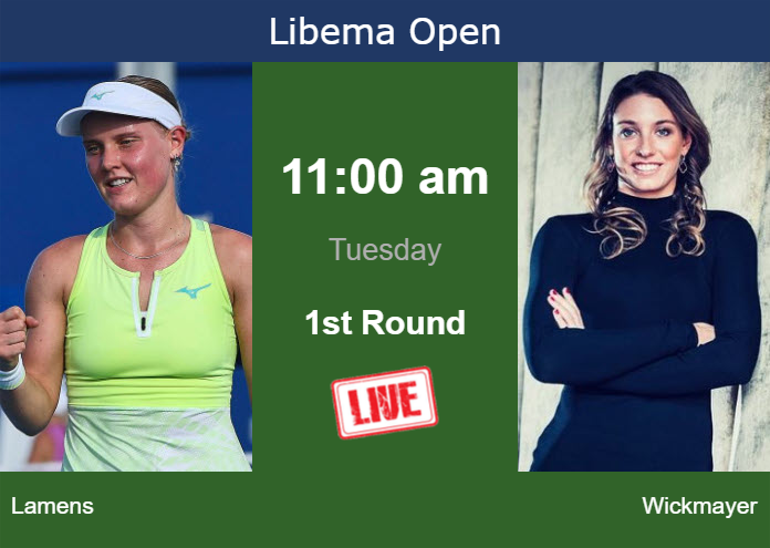 Tuesday Live Streaming Suzan Lamens vs Yanina Wickmayer