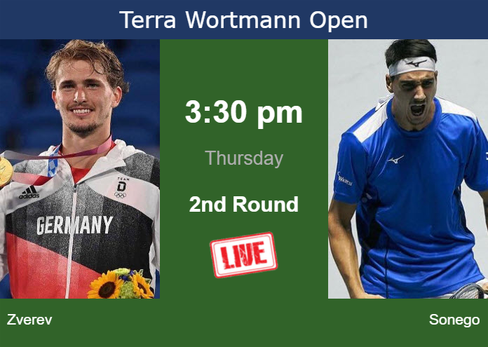 Wednesday Live Streaming Alexander Zverev vs Lorenzo Sonego