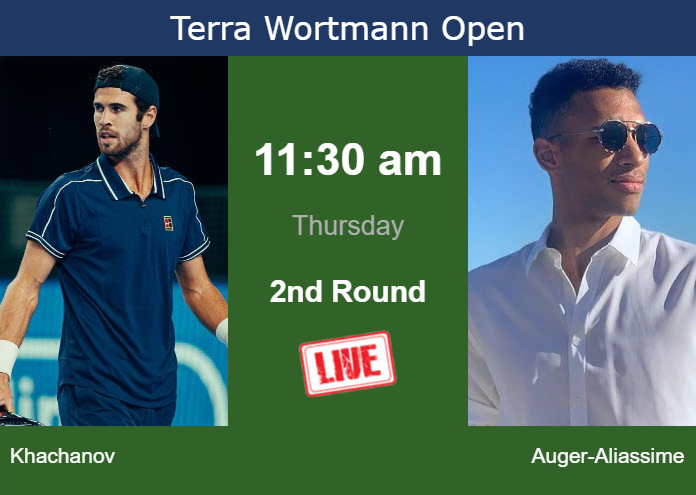 Wednesday Live Streaming Karen Khachanov vs Felix Auger-Aliassime